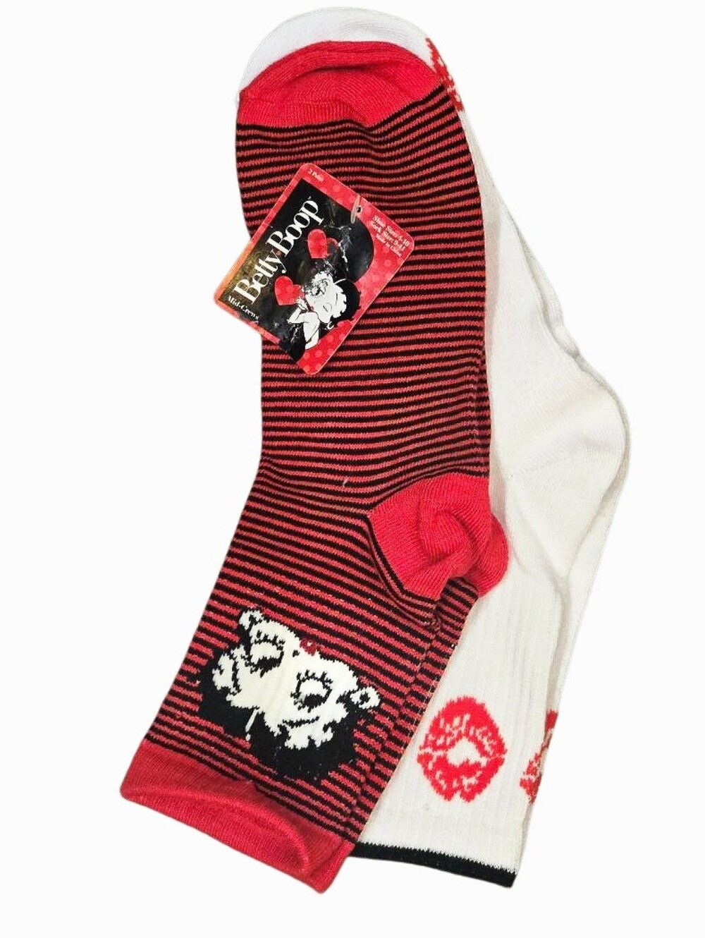 Betty Boop Logo Lips Mid-Crew Sock Set
